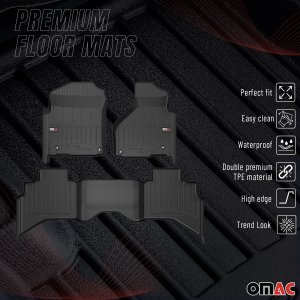 Dodge Ram 1500 Proline Floor Mat - Omac - Premium TPE - Black - 2019